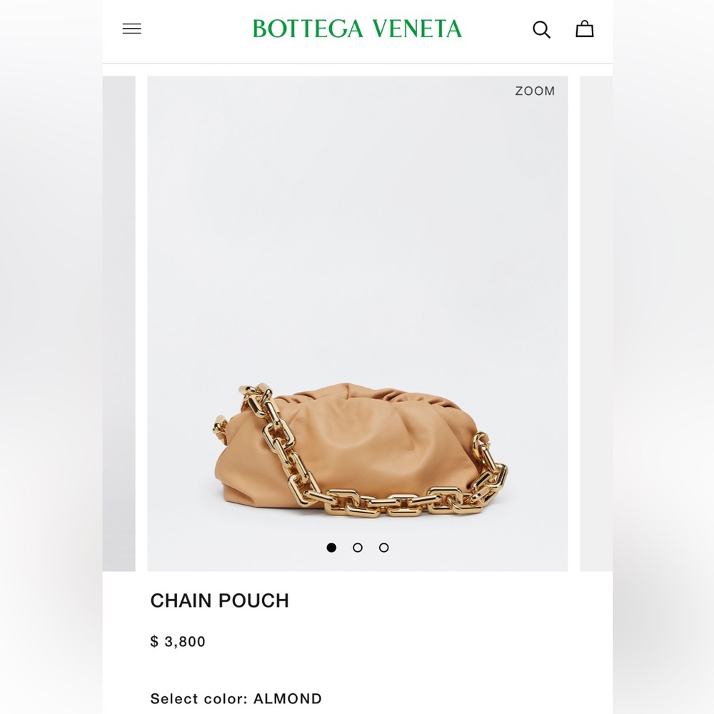 Bottega Veneta Chain Pouch - Almond - Still Available